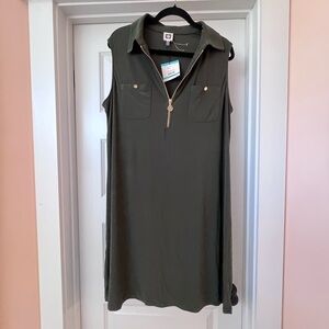 Anne Klein Dark Green Sleeveless Dress